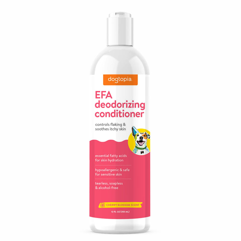 Essential Fatty Acid (EFA) Deodorizing Conditioner for Dogs and Pets (12oz) – Cherry Blossom Scent | Soothing Conditioner Rich With Moisturizing Emollients | Tearless, Soapless & Alcohol-Free - PawsPlanet Australia