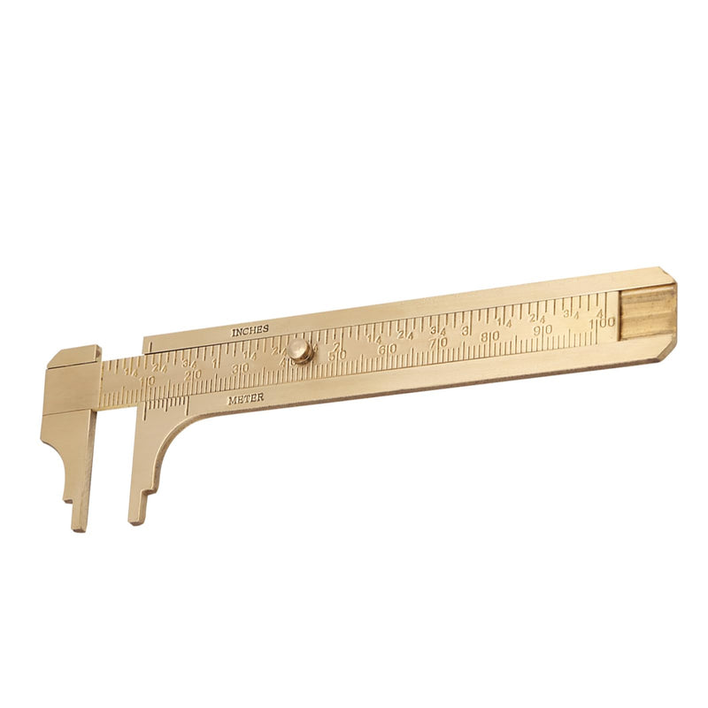 Vernier Caliper,4'' Brass Caliper Measuring Tool,0-100MM/0-4inch High Precision Slide Caliper Manual Micrometer for DIY/Household Denashv0uynrfgh8-02