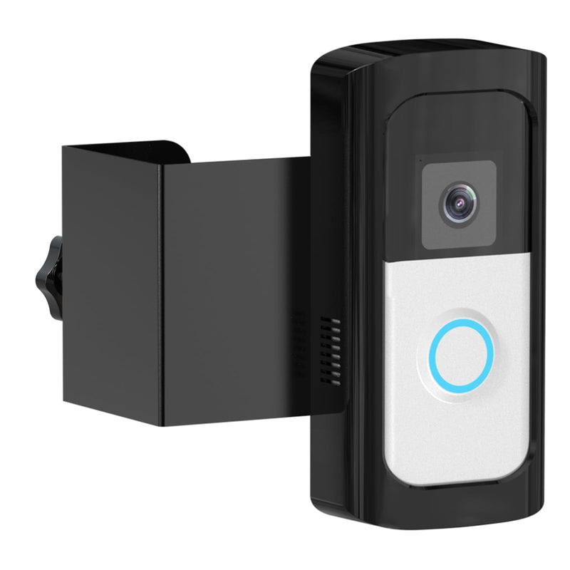 Anti-Theft Ring/Camera Video Doorbell Mount, Doorbell Door Bracket No Drilling Compatible with Ring Video Doorbell 2/ (2020 Release)/ Battery Doorbell Plus/Pro for Houses, Apartments, Rentals (Black) Black
