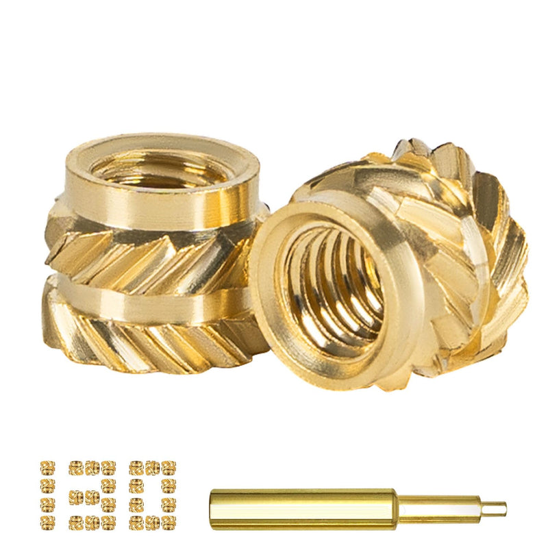 130Pcs Threaded Inserts Heat Set Inserts Kit M3x4x5 Brass Insert Nut with Soldering Iron Tip for 3D Printed Plastic Materials (130pcs) M3x4x5