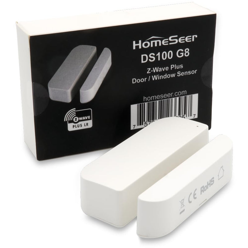 HomeSeer DS100 G8 Door & Window Sensor - 800 Series Long Range Z-Wave, Smart Home Compatible with HomeSeer, Hubitat, Smartthings & Home Assistant