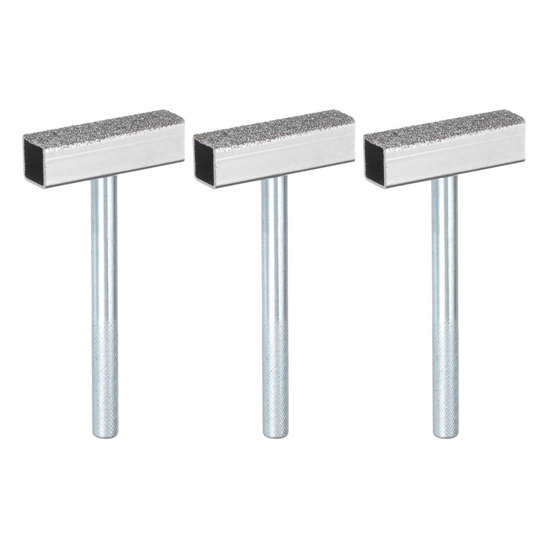 HARFINGTON 3pcs Grinding Wheel Dressers 80 Grit Diamond Grinding Wheel Stone Dressing Tools with Flat Diamond Coated Surface for Grinding Truing Deburring Wheels, Silver