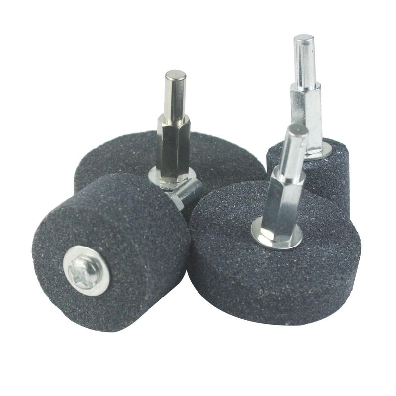 𝐋𝐮𝐨 𝐤𝐞 4 Pcs Mounted Grinding Stone - 1/4 Inch Shank Assorted Shape Grinding Stones Sharpening Wheel for Rotary Tools, Drill, Grinder 4 Pcs Assorted Shape