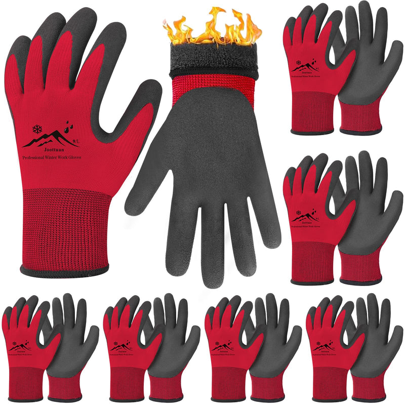 Winter Work Gloves Thermal Insulated Work Gloves Freezer Gloves Waterproof Foam Latex Coated Gloves for Men Women 6 Large