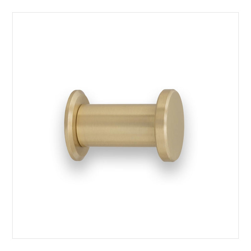 EVI Herrajes Bathroom Hanger | Brass Wall Hanger | Matte Finish | for Hanging Clothes, Coats or Towels | Towel Rail with Invisible Screw | 190CBLMT Matte Satin Brass