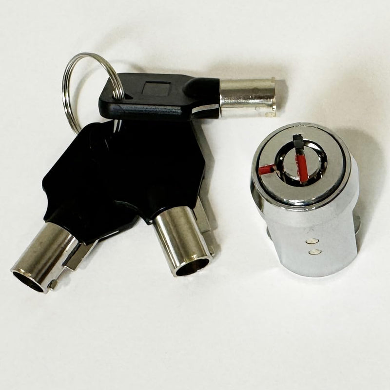 RiKey Security - Storage Cylinder Lock with 3 Tubular Keys for Roll-up Door Unit Secure 19mm 1