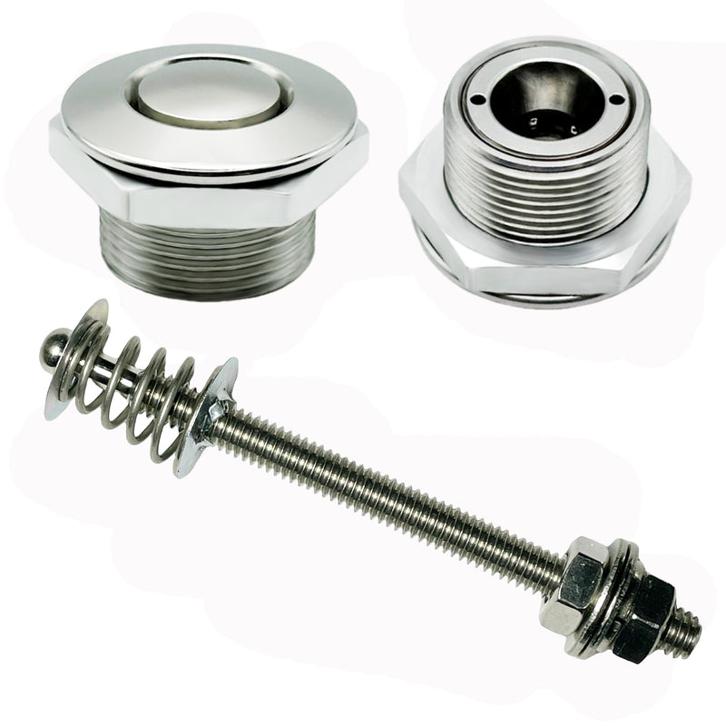 Polished Stainless Steel 1.00"" & 4"" Stud Stainless Polished-1.0" 4" Stud
