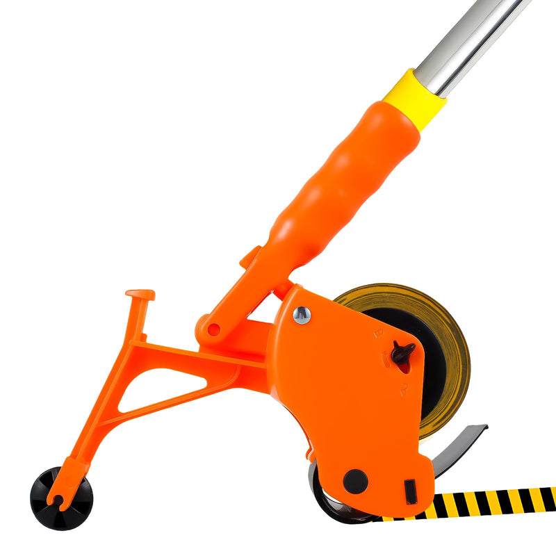 Floor Tape Applicator, Manual Pushing Tape Marking Tool, Plastic Hand Push Tape Roller, Tape Bonding Marking Machine for Driveway Aisle Marking Decoration As shown