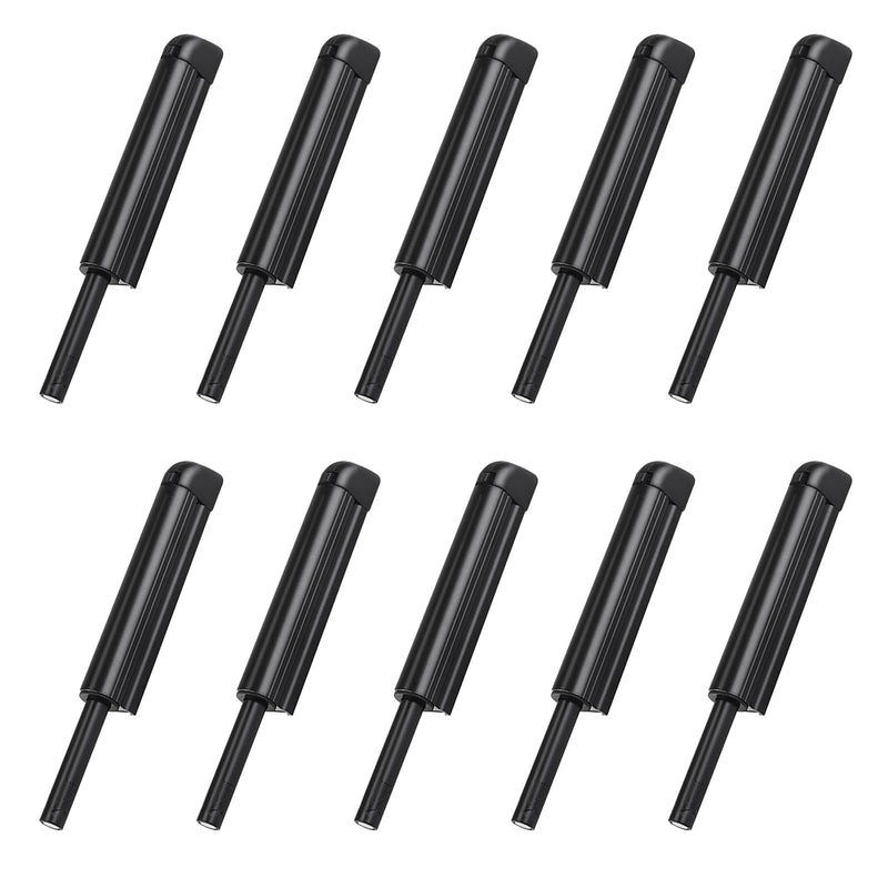 Magnetic Push Latch, Cabinet Door Magnets, Magnetic Door Latch for Cabinet Doors, Wardrobe, Drawer Hidden Pull Tip 10 Pack Black