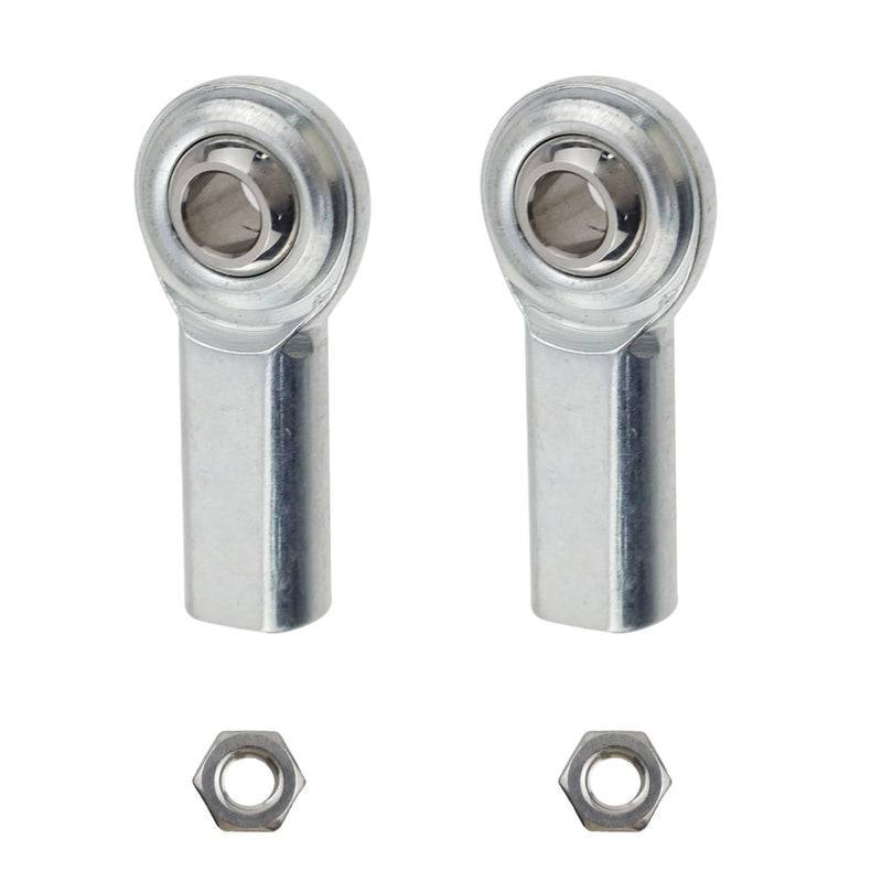 Woogim CF4 2PCS Female Rod End Bearings 0.24" Bore 1/4-20 UNF Right Hand Thread Rod End Joint with Jam Nuts
