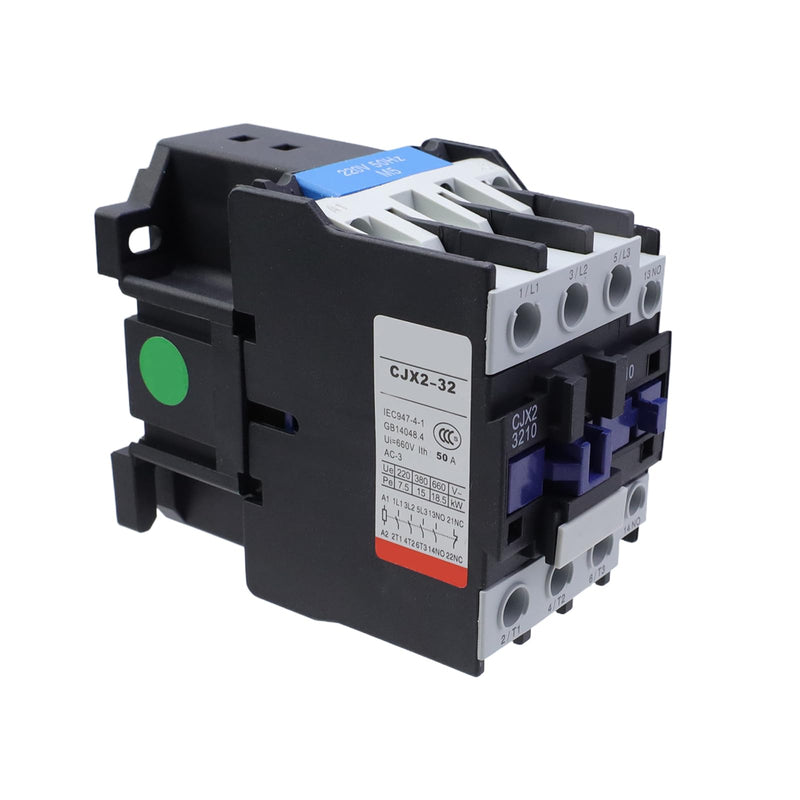 Antrader AC Contactor CJX2-3210 220V 50Hz Coil Motor AC Contactor 3 Poles Normally Open