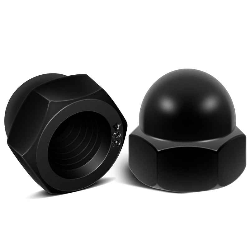 1/4-20 Acorn Cap Nuts, 304 Stainless Steel 18-8, Black Finish, 50 PCS 1/4"-20