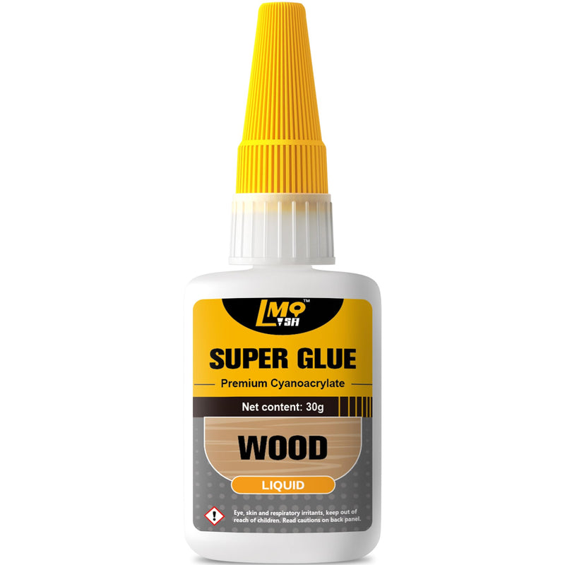 Wood Super Glue Liquid, Clear Instant Cyanoacrylate Adhesive for Wood Crafts Repair Woodworking, All Purpose CA Glue for Shoe Ceramic Plastic Leather Glass Model Metal Pottery Aquarium Porcelain Stone 30g-Thin Wood Glue