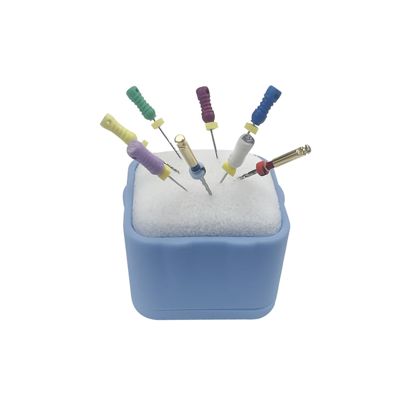 Endo File Clean Stand, YOUYA DENTAL Instant Detailing File Cleaning Sponge Dental Endodontics Cleaning Holder High Temperature Resistance Professional Sponge Box Ring Organizer Rack Refill Cushion Blue