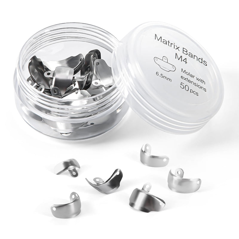 JMU 50 Pcs Dental Sectional Matrix Bands, Molar with Extensions Matrices Refill 6.5mm