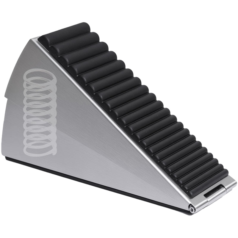 Large Door Stopper - Metal Door Wedge, Tall Door Stopper, Spring Rubber for Extra Strong Grip (Silver, 1 Pack) Silver