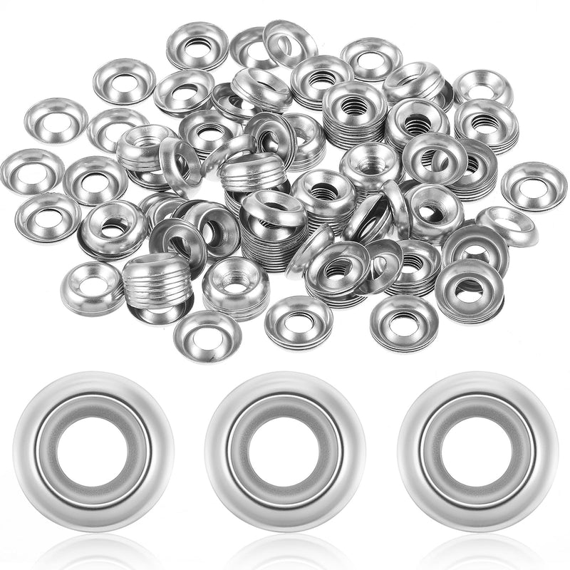 200 Qty #8 Countersunk Finish Washers 304 Stainless Steel Finishing Washers Cup, Silver 200