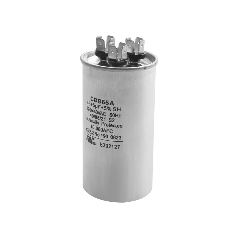 Upgrade 3100248.586 CBB65A Capacitor - 45+5uF 370/440VAC 60Hz 10,000AFC Dual Run Circular Start for RV Camper A/C.Compatible with Dometic Duo-Therm 3100248.586.