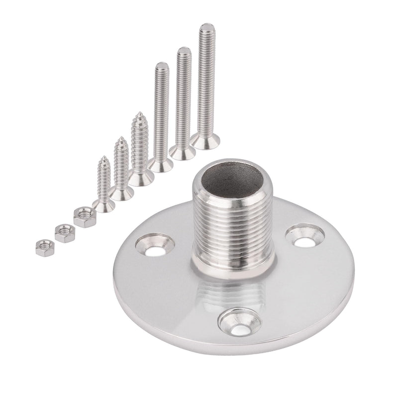 Bingfu VHF Marine GPS Antenna Base Mount Kit 316 Stainless Steel Fixed Mount Bracket for Boat Automotive