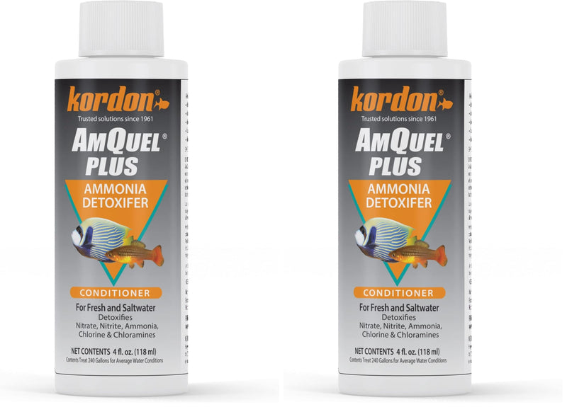 KORDON #33444 AmQuel Plus for Aquarium, 4-Ounce (Pack of 2) 4 Ounces (Pack of 2)