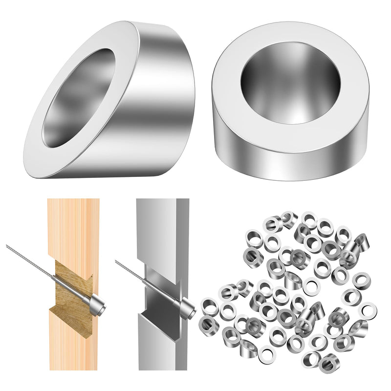 BLIKA 50 Pack 5/16" ID Cable Railing Angle Washers for Stair Ends 5/16 inch
