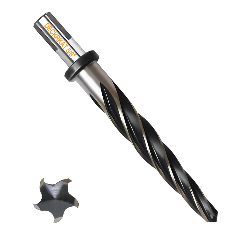 5/8" Reamer Drill Bit for Metal, M2 HSS Taper Reamer for Steel, Alloy, Wood, Plastic to Align, Enlarge Holes – 5-Spiral Flutes, 1/2" Non-Slip Shank, 16mm Car Reamer, Bridge Construction Reamer. 5/8"