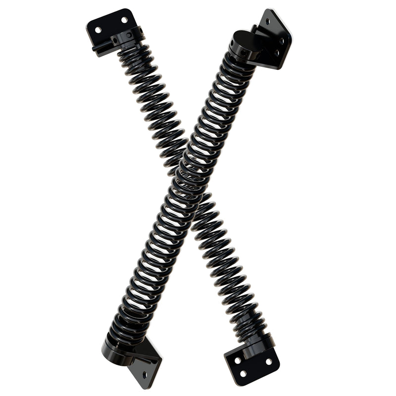 11-1/2" Black Gate Spring Fence Gate Spring Self Closing Outdoor, Fence Gate Springs Fence Gate Spring Closer for Lighter Wood Vinyl Fence, Tension Spring for Gate, 2 Pack