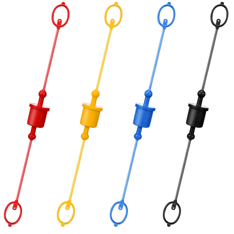 4 Sets Hydraulic Quick Coupler Hose Cover Male Dust Cap and Female Plug Cover Colored Hydraulic Iso a Style Hydraulic Quick Disconnects Port Plug Cover Fittings(1/2) 1/2