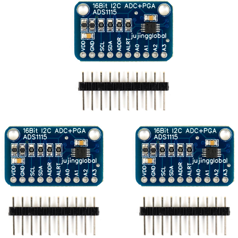 3pcs ADS1115 16Bits 4 Channel I2C IIC Analog-to-Digital ADC PGA Converter Development Board for Arduino Raspberry Pi