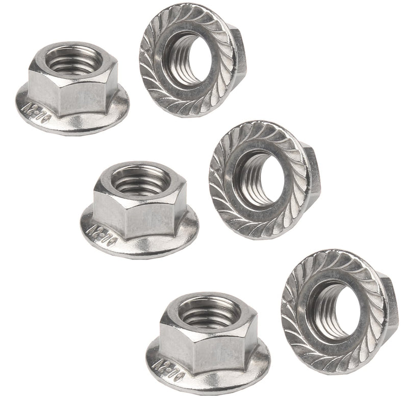 1/4-20 Serrated Flange Hex Nuts, 30 Pcs 1/4" Hexagon Flange Nuts, 304 Stainless Steel, UNC Nuts Fasteners, Right Hand, Replacement SAE Lock Nut for DIY Home Mechanism 1/4-20