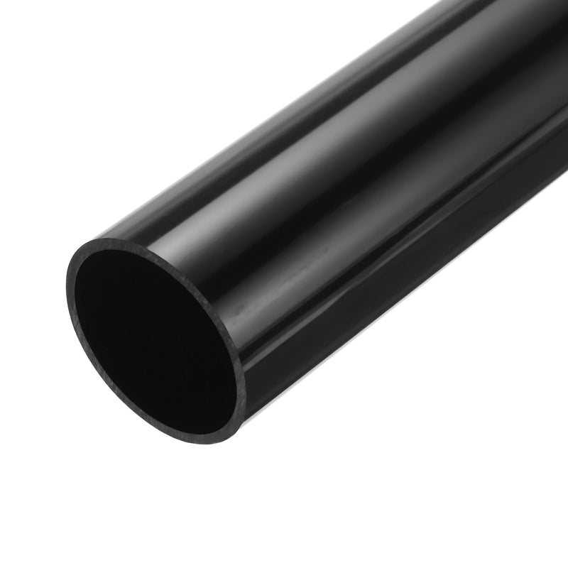 MECCANIXITY 3 Inch PVC Rigid Tube Round Pipe Hardware Tubing 68mm ID 75mm OD 350mm Black High Impact for Water Pipe Crafts Cable Sleeve 68mm x 75mm