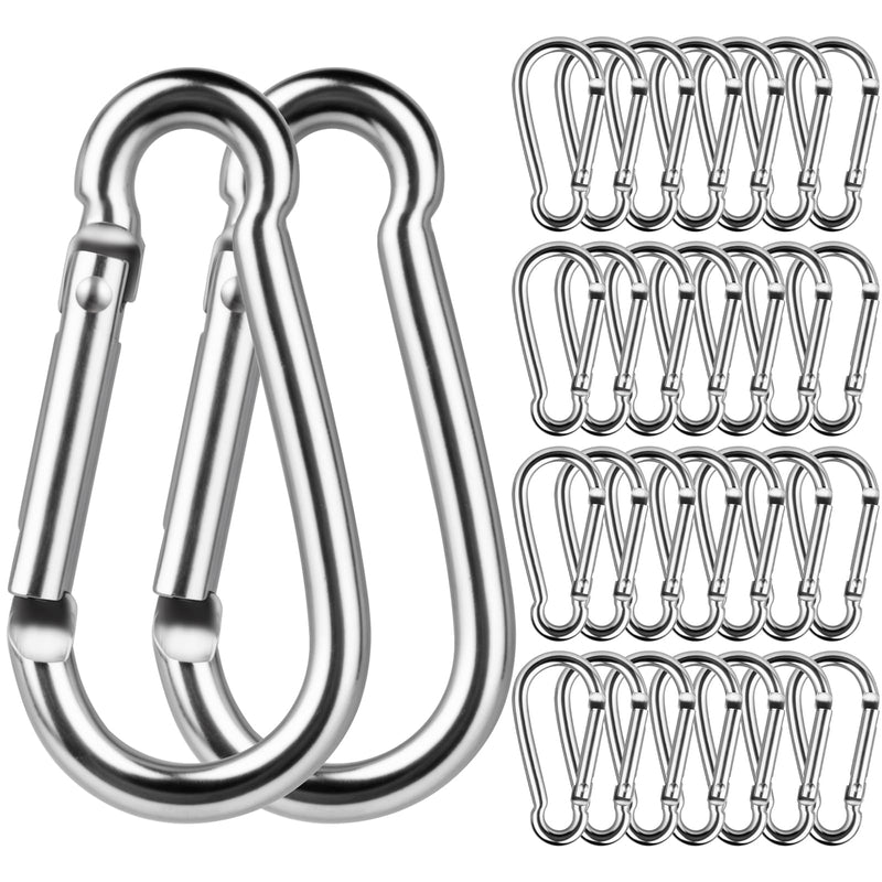 30 Pcs Small Carabiner,1.97 inch Small Spring Snap Hook, Small Carabiner Clips for Outdoor Camping, Swing, Hammock, Hiking, Fishing, Quick Link Keychain,for Bird Feeders or Dog Leash.M5
