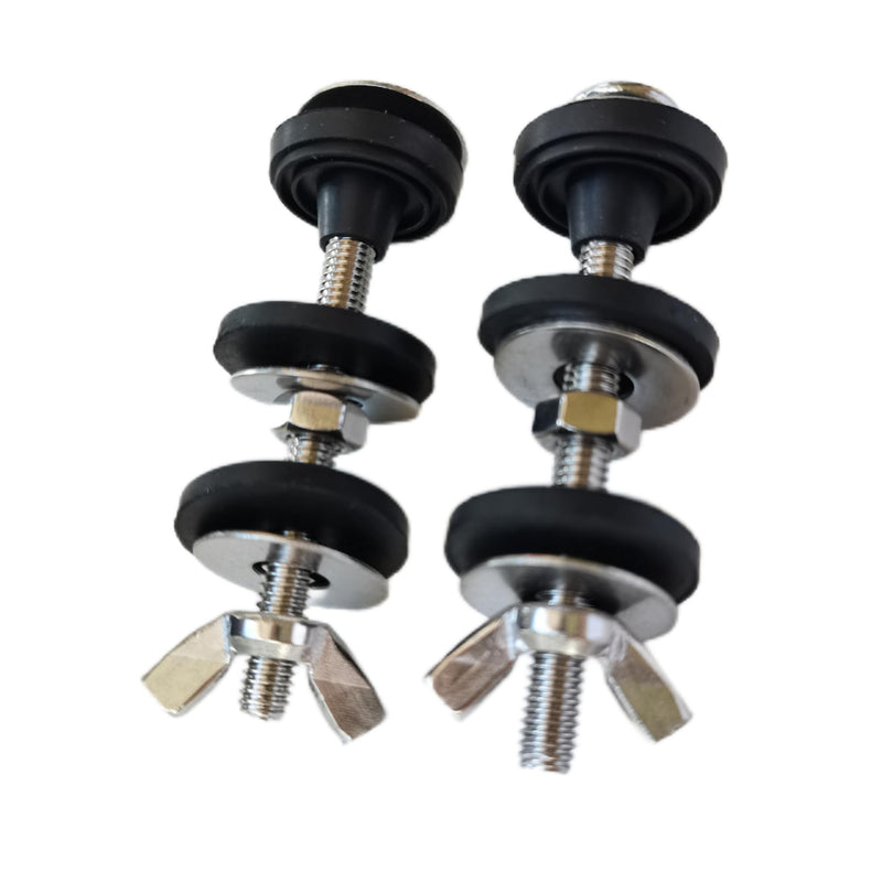 Universal Toilet Tank to Bowl Bolt Kit with Waterproof Stainless and Rubber Washers Gasket, Easy to Install (2 PCS)