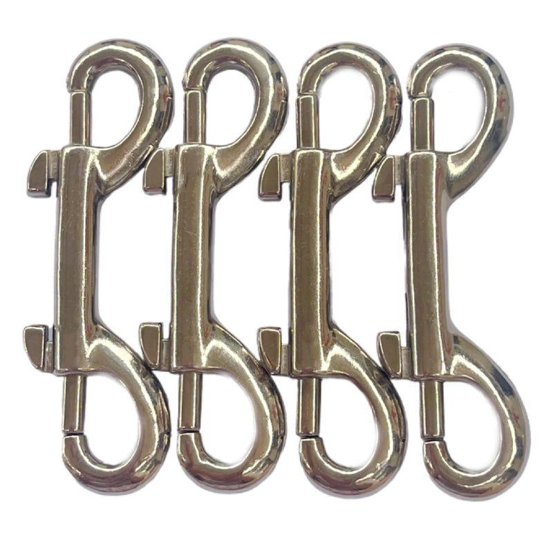 Double ended bolt snap hook, heavy duty,4-inch,multifunctional zinc alloy buckle for pet belt/key chain/flag/clothesline/hammock (4pcs) 4.0IN
