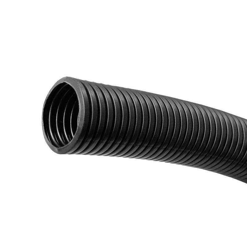 MGI SpeedWare Corrugated Non-Split Conduit, Black Wire Tubing for High-Temperature Automotive Harness and Indoor Outdoor Wire Management - 10ft Length (Inner Diameter 3/4") 3/4" (10ft length)