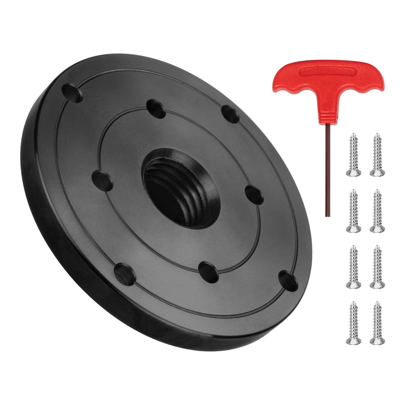 4'' Steel Wood Lathe Faceplate Chucks,Faceplate for Wood Lathe,Lathe Face Plate Fit for 1'' x 8TPI Spindle without Screwchuck 1''X8TPI