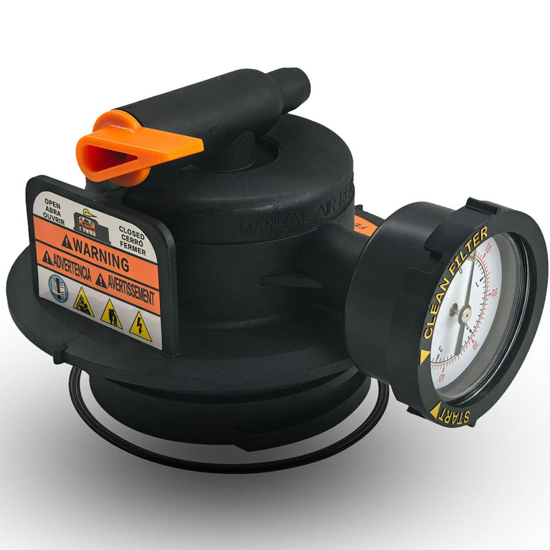 2420MAR2 Manual Air Relief Assembly, DEX2420MAR2 Air Relief Valve, Compatible with Pro-Grid DE, Swim Clear and Swim Clear Cartridge Filters with Teflon Tape and O-Ring