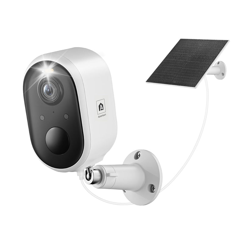 Solar Security Camera Outdoor Wireless, 2K Color Night Vision, Battery Powered PIR Motion Detection,2.4GHz WiFi Cameras for Home Surveillance, Light and Sound Alarm, 2-Way Audio 1-Pack