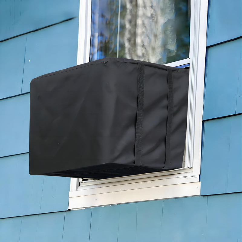 Demao AC Covers for Outside, Air Conditioner Cover for Outside Window AC Unit Cover, 600D Oxford Heavy Duty Waterproof Dustproof Window AC Cover(25.6Wx21Dx18H) 25.6Wx21Dx18H