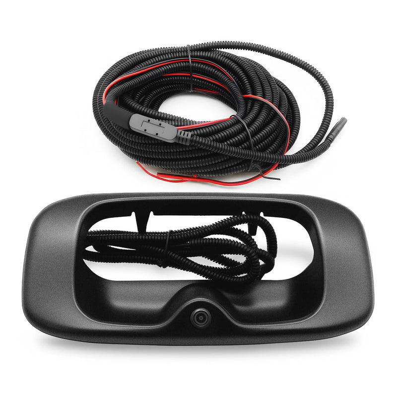 GM1916102 Tailgate Handle Rear View Camera Compatible with 1999-2006 Silverado and Sierra 1500 2500 3500HD Pickups Reverse Rear View Backup Camera 12V Power Cable RCA Plug