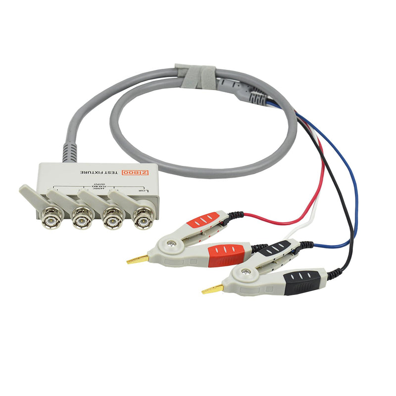 ZIBOO High-Precision LCR-06B 4 Wire Kelvin Clip, Kelvin Clip Test Lead,Four-Terminal Kelvin Test Line with Shielding Box,for use with 4 Terminal-Pair LCR Meters and Impedance Analyzers ZIBOO LCR-06B