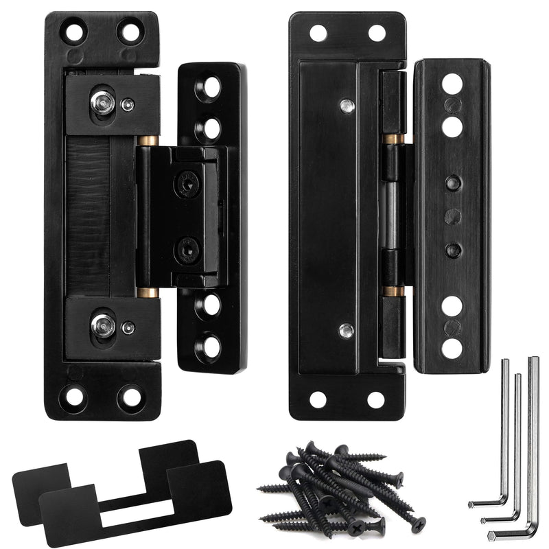 Hidden Door Hinge，Ultra-Thin Hidden Hinges,Adjustable Butt Hinge,Silent Door Hinge,Heavy Duty Concealed Hinges for Secret Door，zinc Alloy,110 Open Degree，YCHE-02 YCHE-02