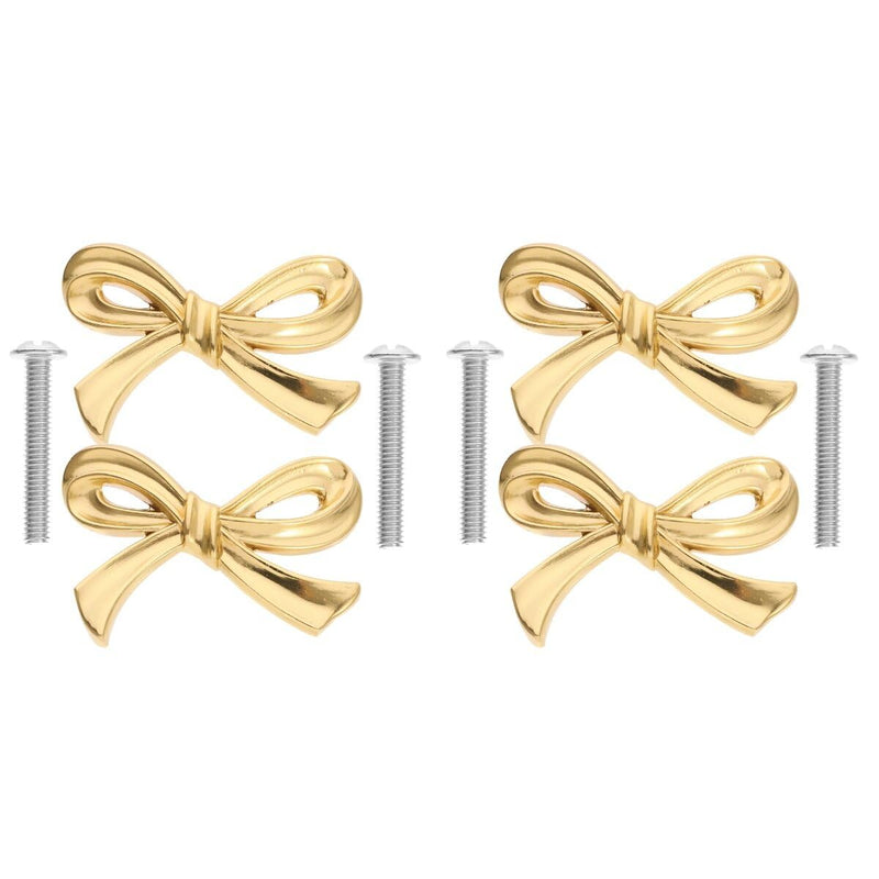 DOITOOL Bowknot Cabinet Knobs 2.75In Decorative Brass Pull Handles for Kitchen Cupboard Dresser Drawer Wardrobe Hardware Set