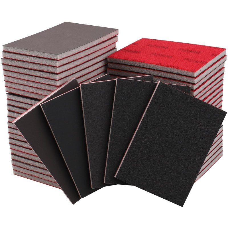 20 Pcs 3 x 4 Inch 180-3000 Grit Sanding Sponge Set, Ultra Fine Sanding Sponges Pads, Soft Foam Hand Sander Block Wet Dry Sandpaper for Model Drywall Metal Wood Furniture Polishing Mix Grit