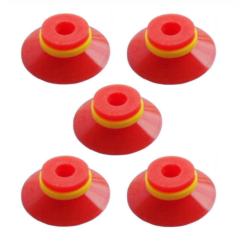 Industrial Flat Vacuum Suction Cup F Series Single-Layer Silicone Robotic Arm Accessory with Ribs,Pack of 5 pcs (F25) F25
