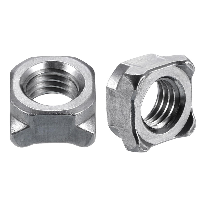 uxcell Weld Nuts, M12-1.5 Square UNC Carbon Steel Machine Screw Gray 10Pcs M12-1.5mm