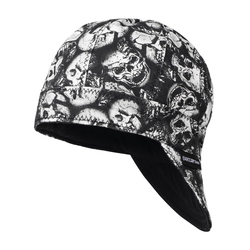 ARCCAPTAIN Reversible Welding Caps, 8 Panel Protective Welding Cap, 10 oz Fireproof Cotton Comforts for Safety and Protection While Welding to Men Women, 7 3/8 Skull