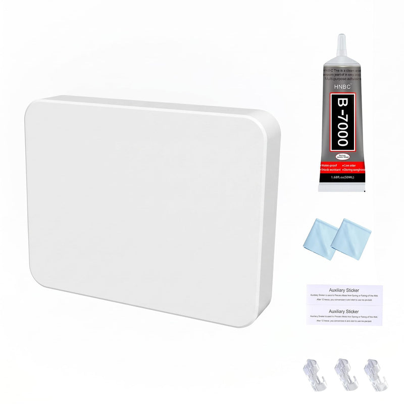 Transducer Mounting Board，Screwless Resistant Transducer Mounting Plate kit , No Screwing into Boat Hull, Freely Installed on the Boat, 4.5"*3.5" Standard Size (White)
