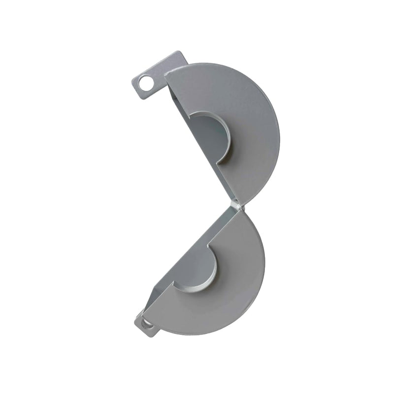 Door Knob Lockout Device (Matt Silver, Padlock Not Included). Door Handle Lock - Prevents Doorknobs from Turning and Access to Keyhole. Childproof Door Knob Cover. Matt Silver