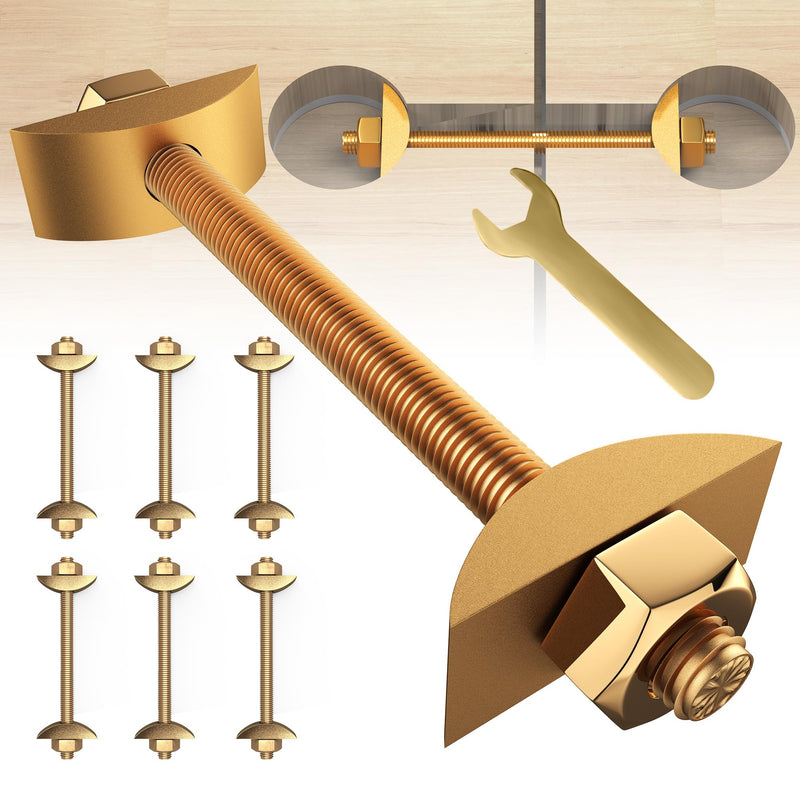Countertop Connector Bolts, M8x100mm Countertop Joint Fasteners, Furniture Fastening Connectors, Drawbolt/Bed/Butcher Block Joint Connector Kit, Miter Draw Bolt Countertop Flip Connector, 6Pcs 6